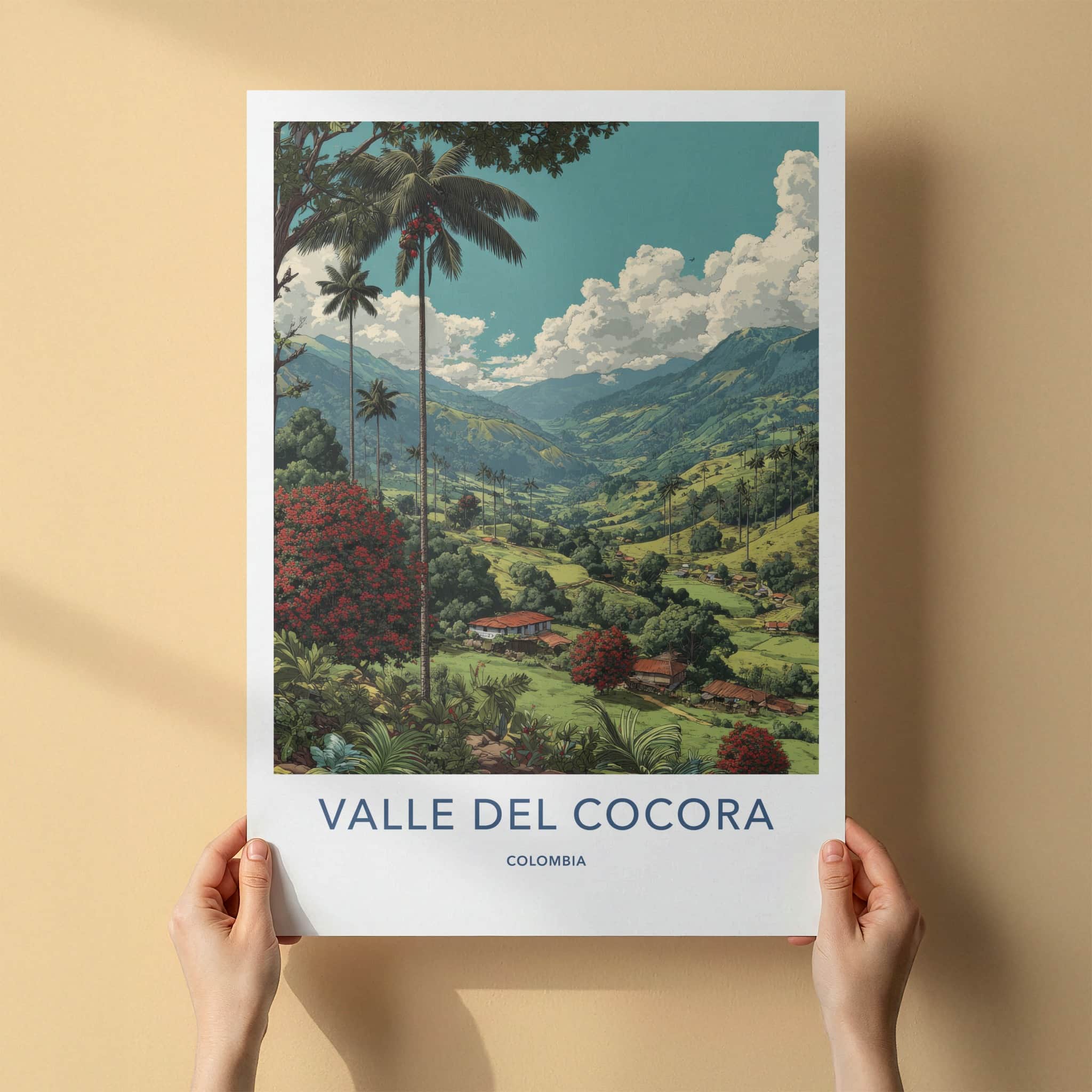 Valle del Cocora Poster - Colombia Travel Art - Green Valleys Palms Wall Decor