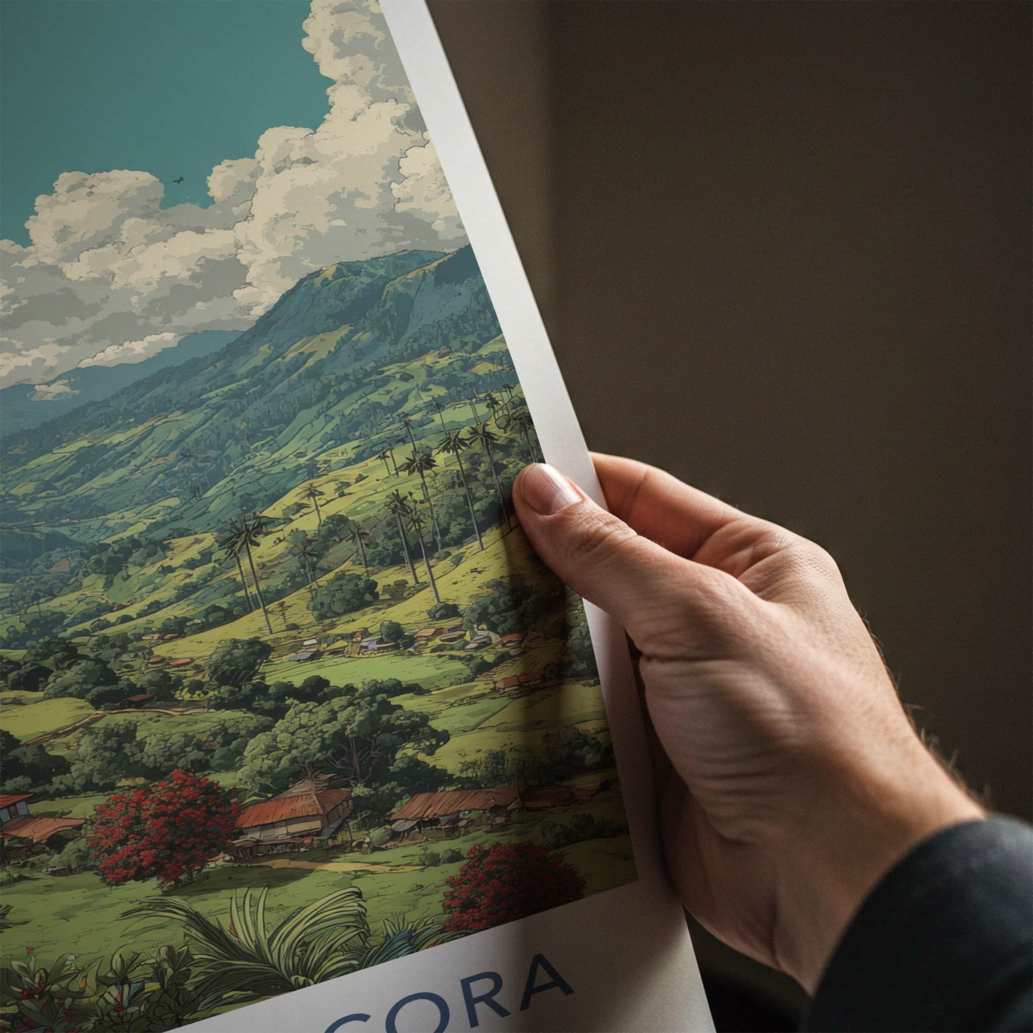 Valle del Cocora Poster - Colombia Travel Art - Green Valleys Palms Wall Decor
