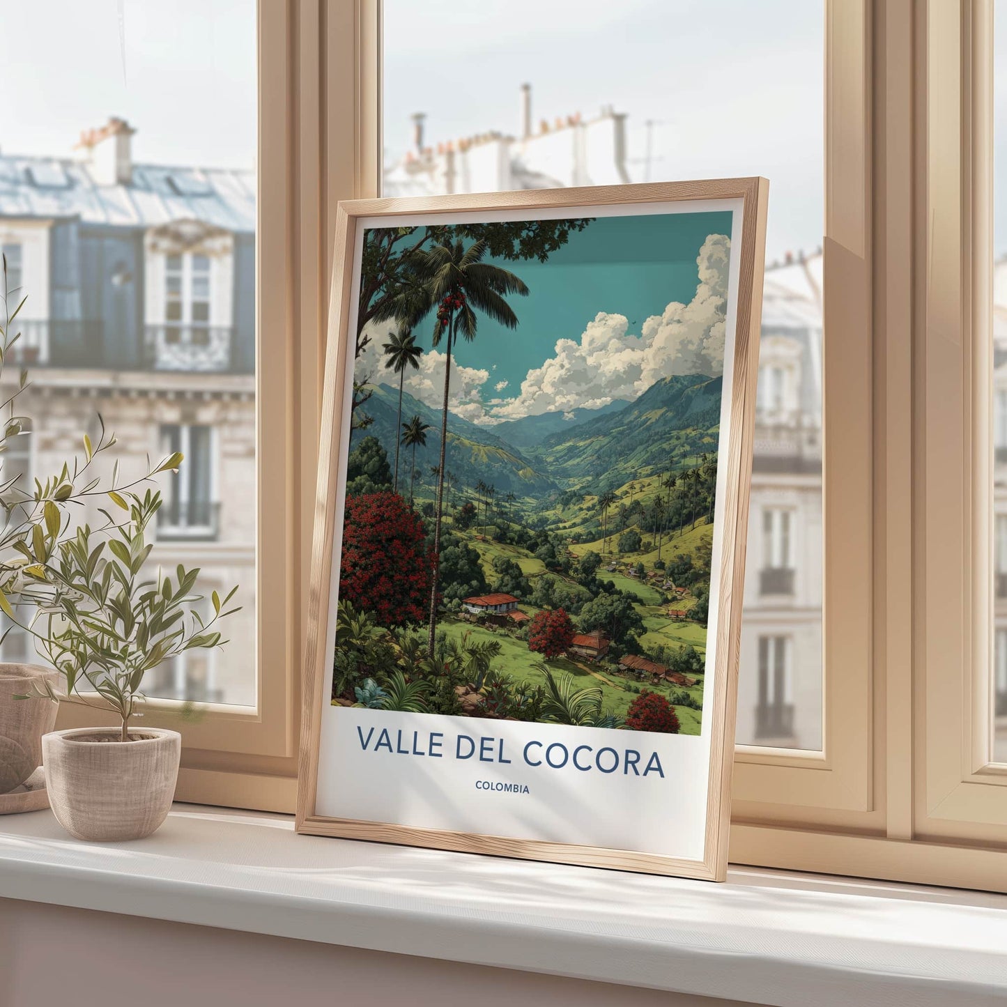Valle del Cocora Poster - Colombia Travel Art - Green Valleys Palms Wall Decor
