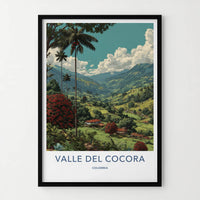Valle del Cocora Poster - Colombia Travel Art - Green Valleys Palms Wall Decor