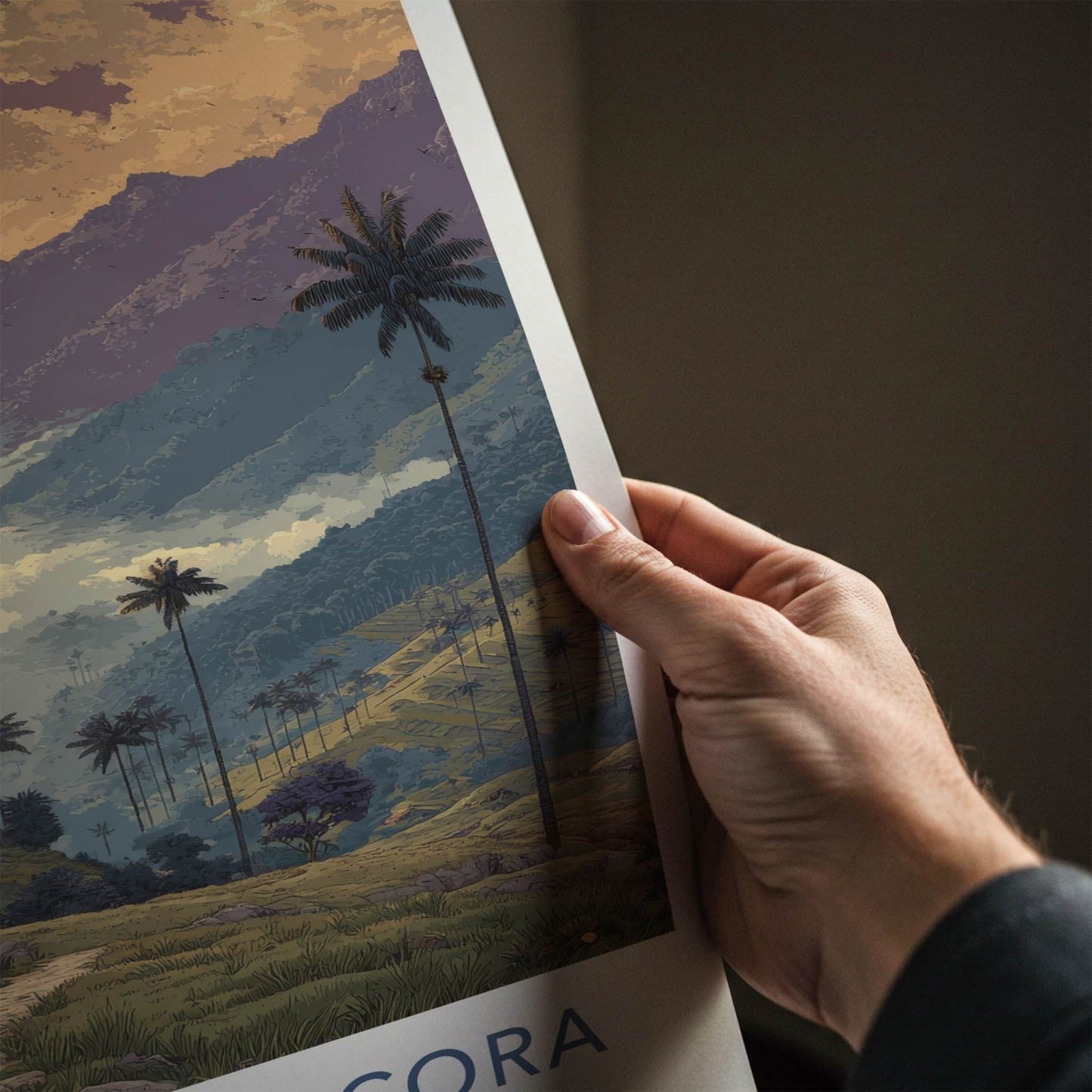 Valle del Cocora Poster - Colombia Travel Art - Tall Palm Trees Home Decor