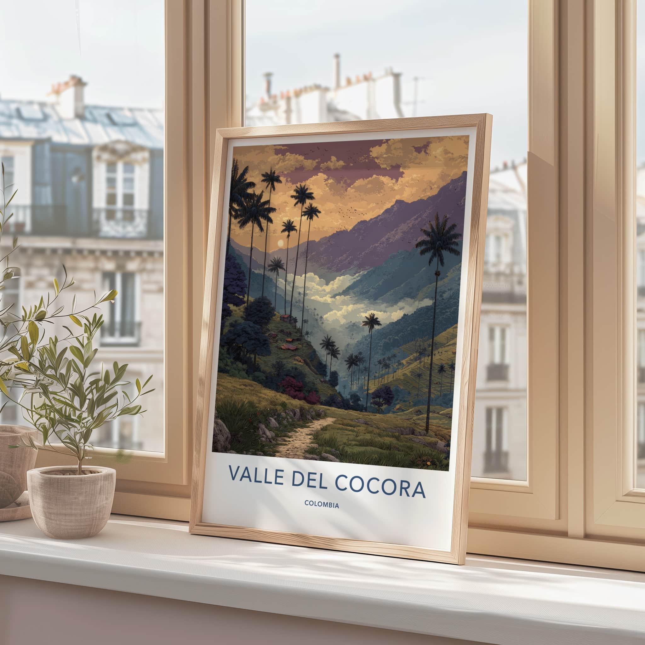 Valle del Cocora Poster - Colombia Travel Art - Tall Palm Trees Home Decor
