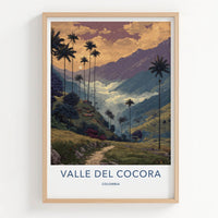Valle del Cocora Poster - Colombia Travel Art - Tall Palm Trees Home Decor