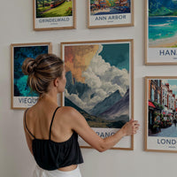 Valle Frances Poster - Chile Travel Art - Cloudy Mountain Panorama Home Decor