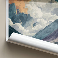 Valle Frances Poster - Chile Travel Art - Cloudy Mountain Panorama Home Decor