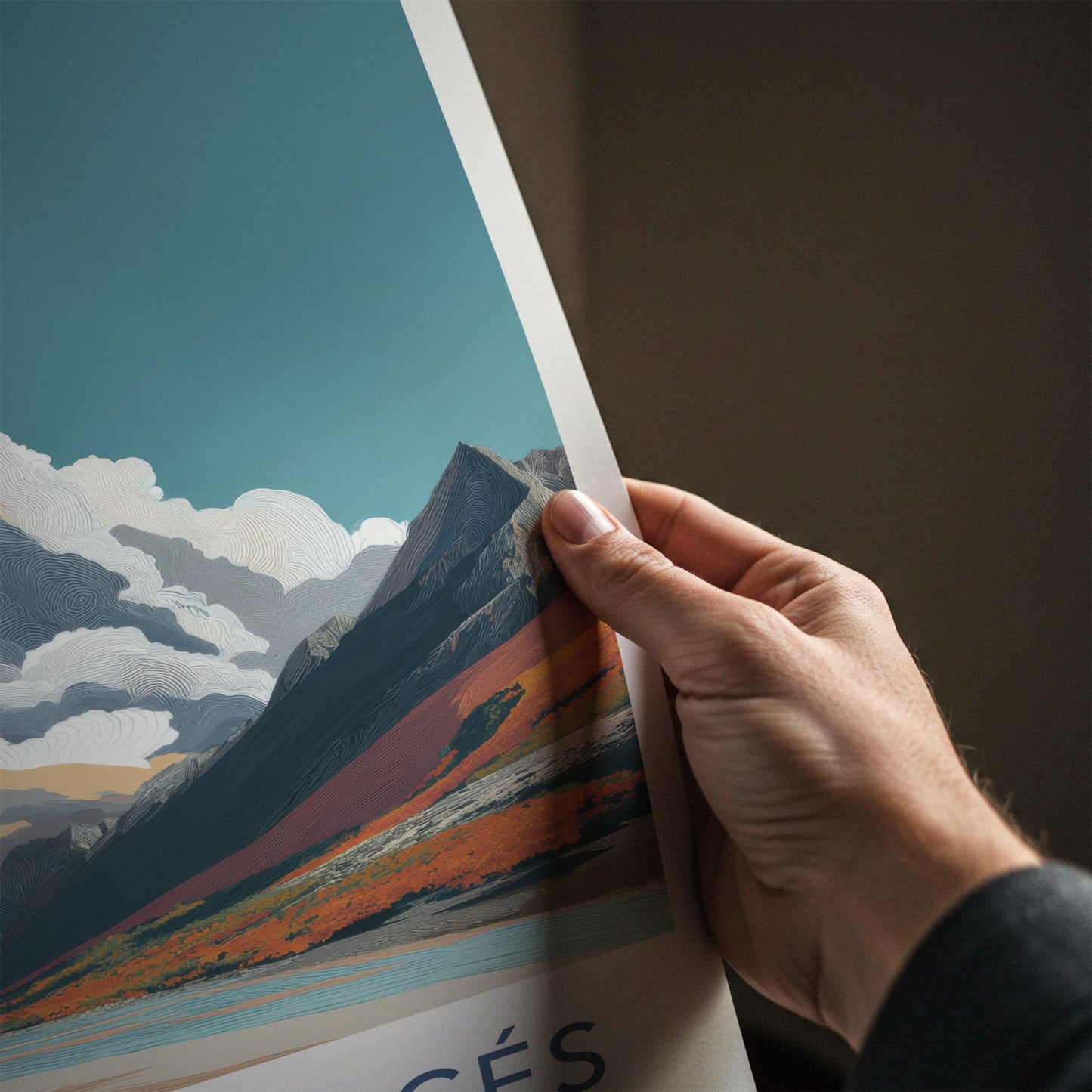 Valle Frances Poster - Chile Travel Art - Colorful Mountain Lake Home Decor
