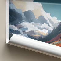 Valle Frances Poster - Chile Travel Art - Colorful Mountain Lake Home Decor