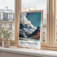 Valle Frances Poster - Chile Travel Art - Colorful Mountain Lake Home Decor