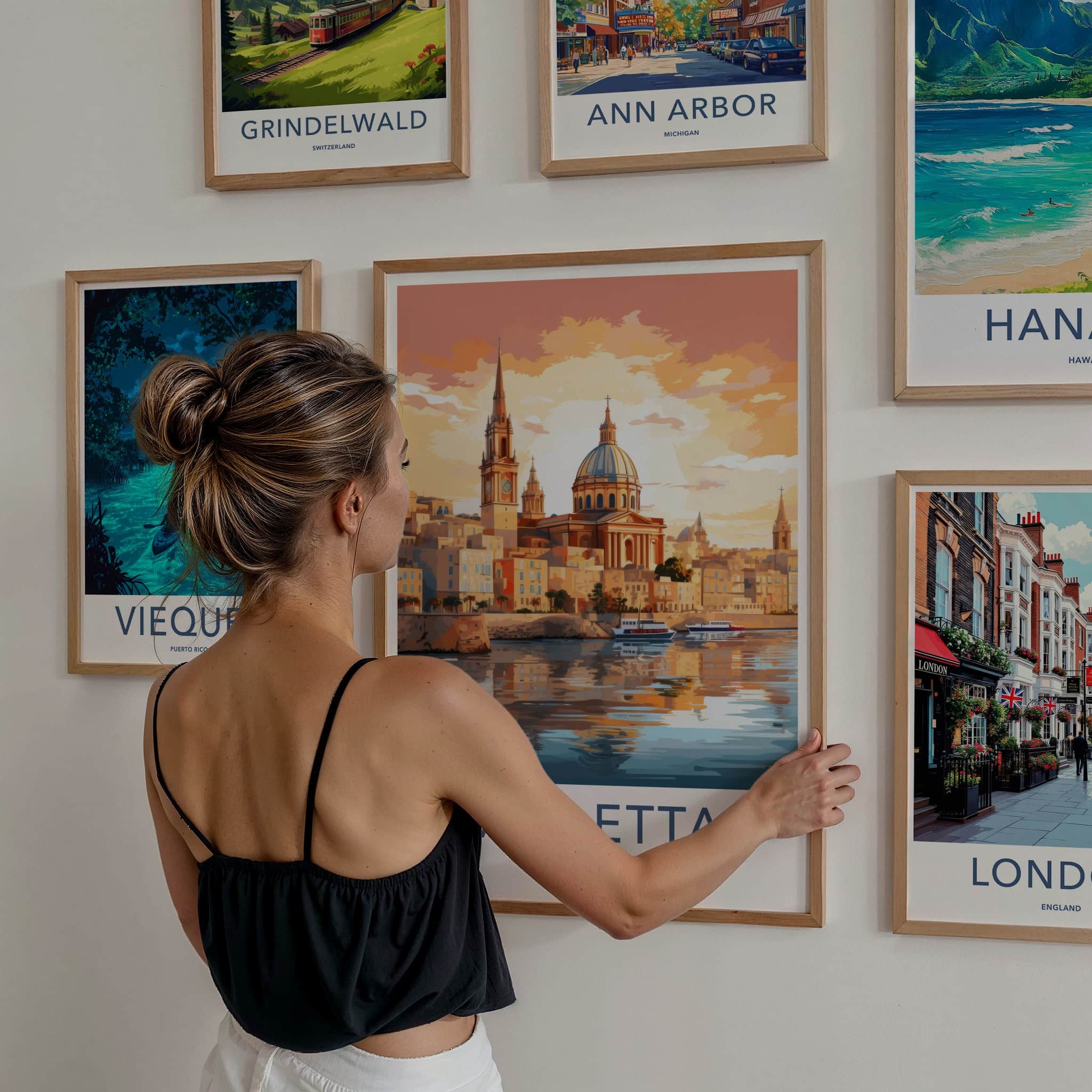 Valletta Poster - Malta Travel Art - Grand Harbor City Wall Decor