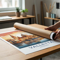Valletta Poster - Malta Travel Art - Grand Harbor City Wall Decor