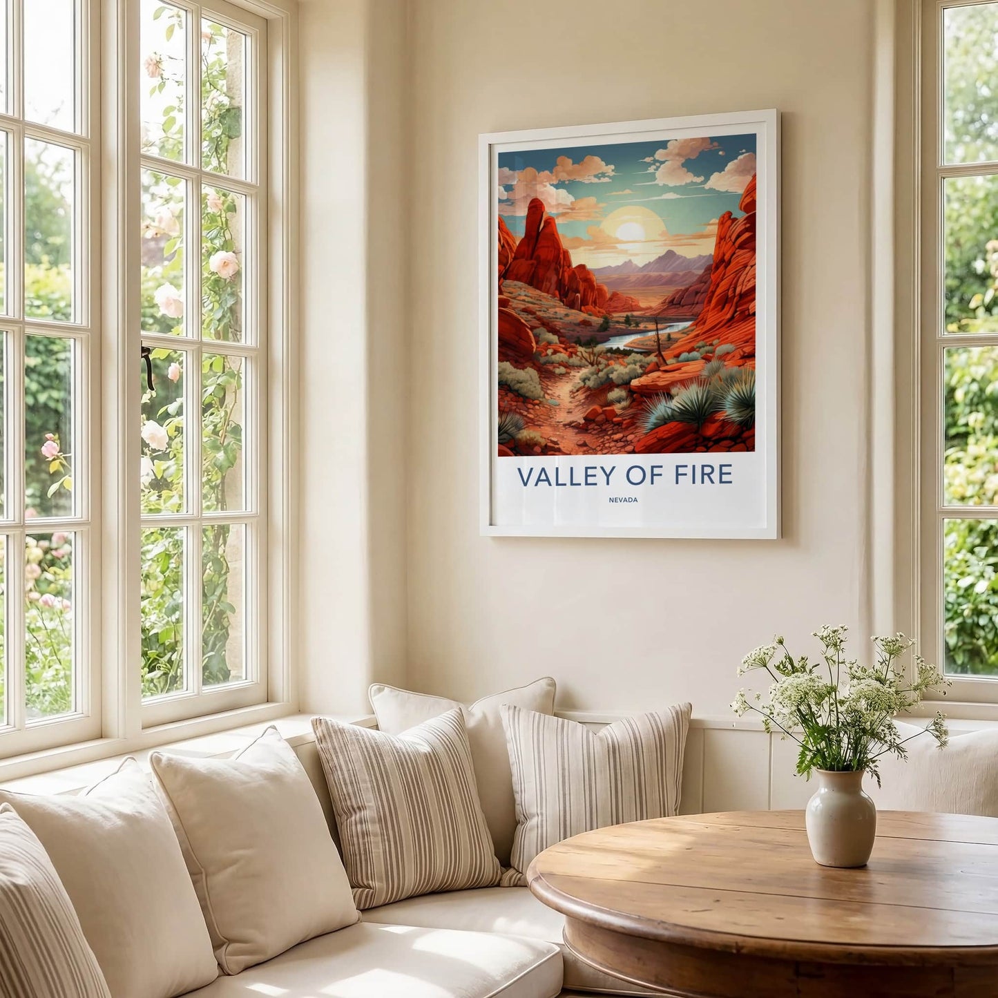 Valley Of Fire Poster - Nevada Travel Art - Red Rock Canyon Home Decor