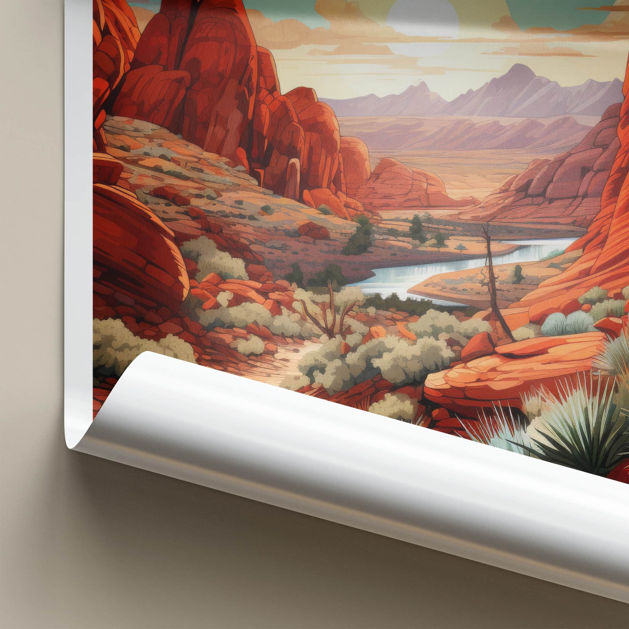Valley Of Fire Poster - Nevada Travel Art - Red Rock Canyon Home Decor