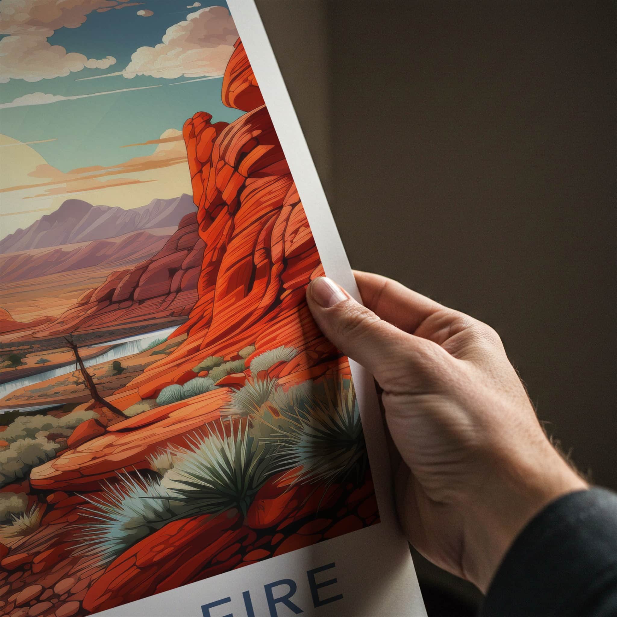 Valley Of Fire Poster - Nevada Travel Art - Red Rock Canyon Home Decor
