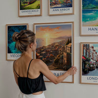 Valparaiso Poster - Chile Travel Art - Coastal City Sunset Home Decor