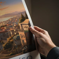 Valparaiso Poster - Chile Travel Art - Coastal City Sunset Home Decor