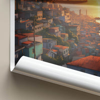 Valparaiso Poster - Chile Travel Art - Colorful City Sunset Home Decor