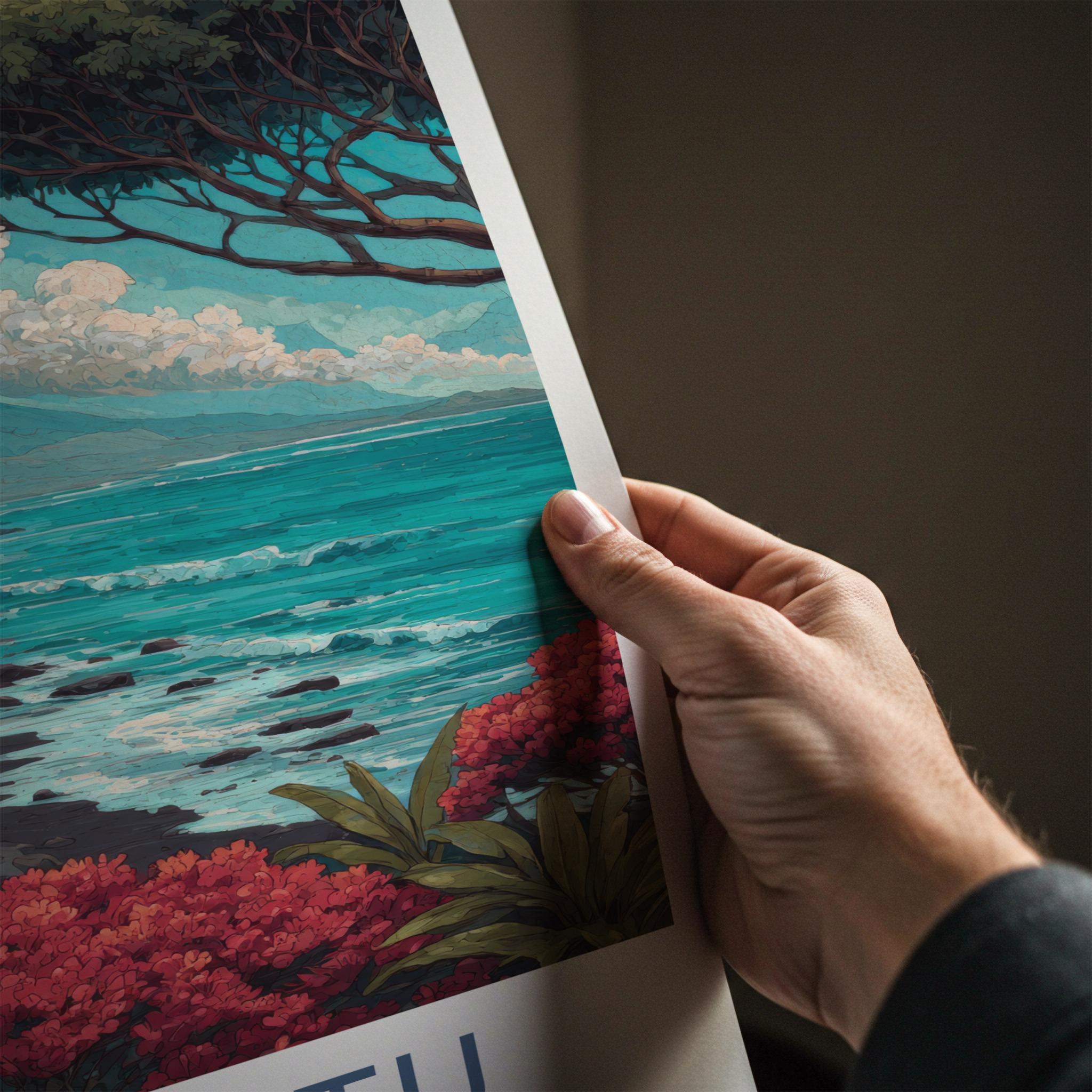 Vanuatu Poster - Vanuatu Travel Art - Vibrant Floral Coast Wall Decor