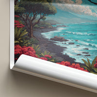 Vanuatu Poster - Vanuatu Travel Art - Vibrant Floral Coast Wall Decor