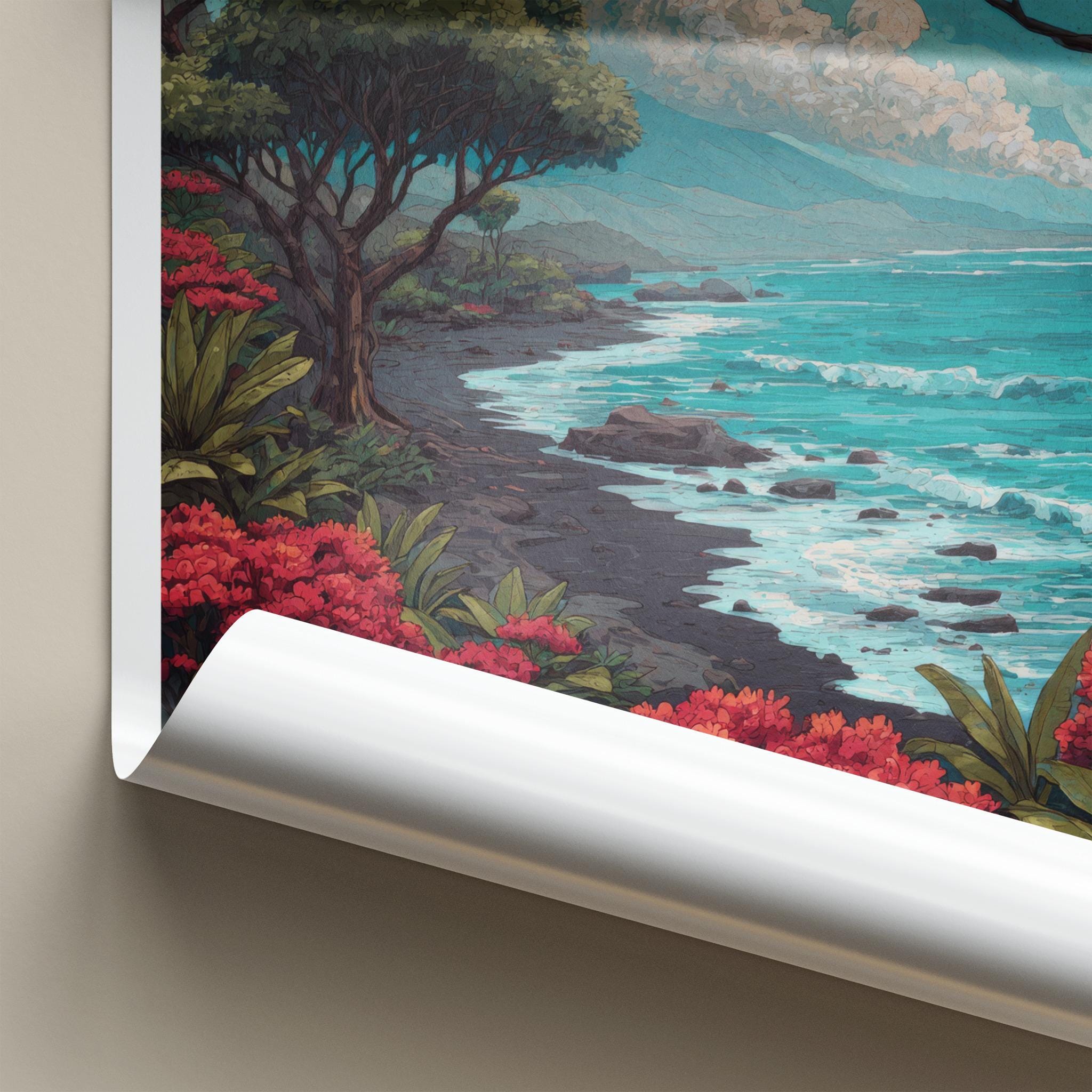 Vanuatu Poster - Vanuatu Travel Art - Vibrant Floral Coast Wall Decor