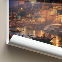 Varanasi Poster - India Fine Art - Uttar Pradesh Ganges River Glow Gift