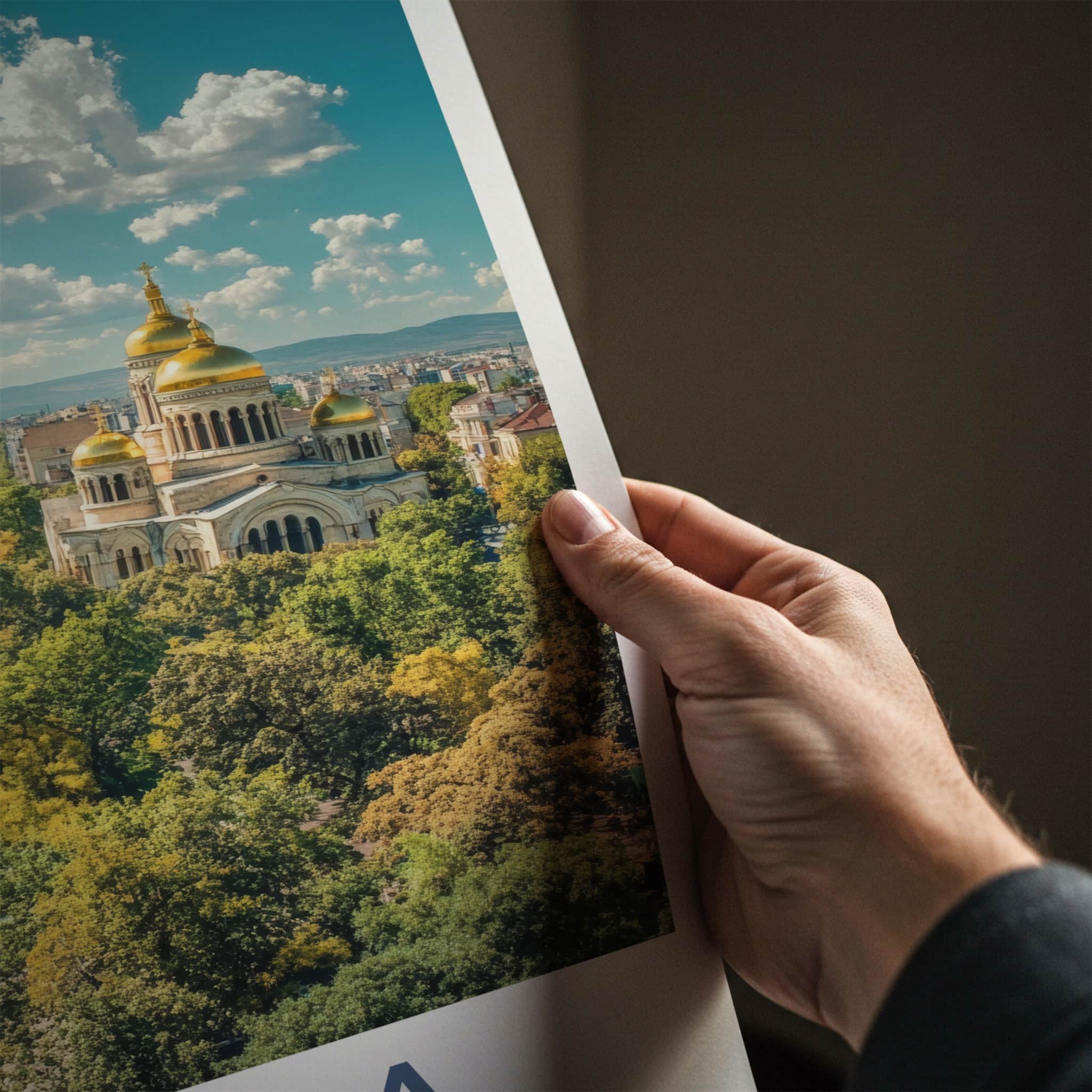 Varna Poster - Bulgaria Travel Art - Golden Domed Cathedral Home Decor