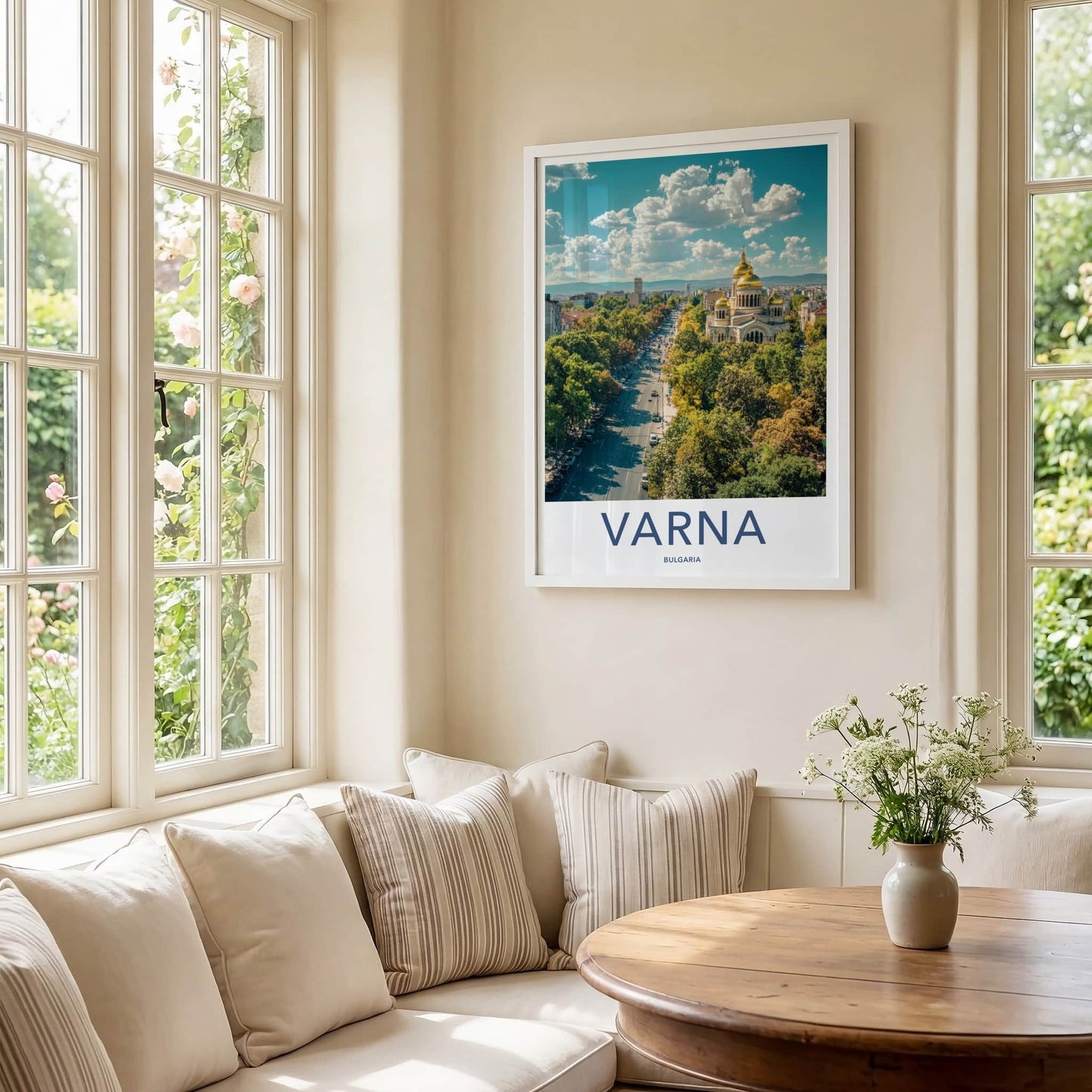 Varna Poster - Bulgaria Travel Art - Golden Domed Cathedral Home Decor