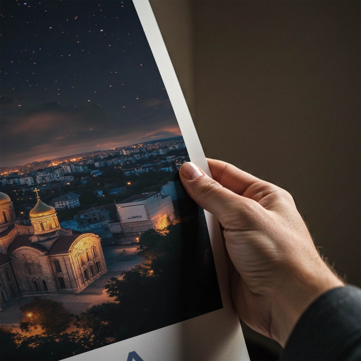 Varna Poster - Bulgaria Wall Art - Orthodox Cathedral Night Home Decor