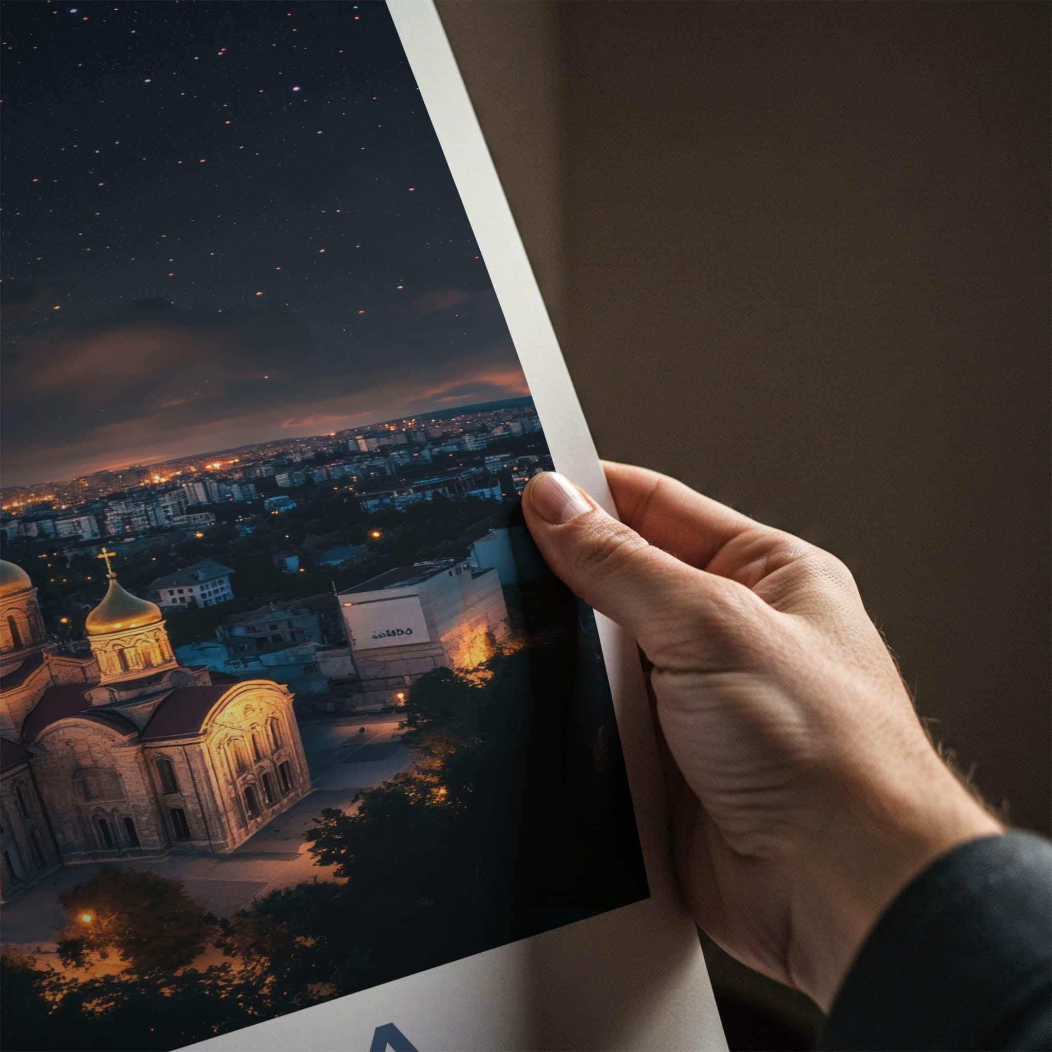 Varna Poster - Bulgaria Wall Art - Orthodox Cathedral Night Home Decor