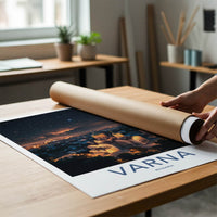 Varna Poster - Bulgaria Wall Art - Orthodox Cathedral Night Home Decor