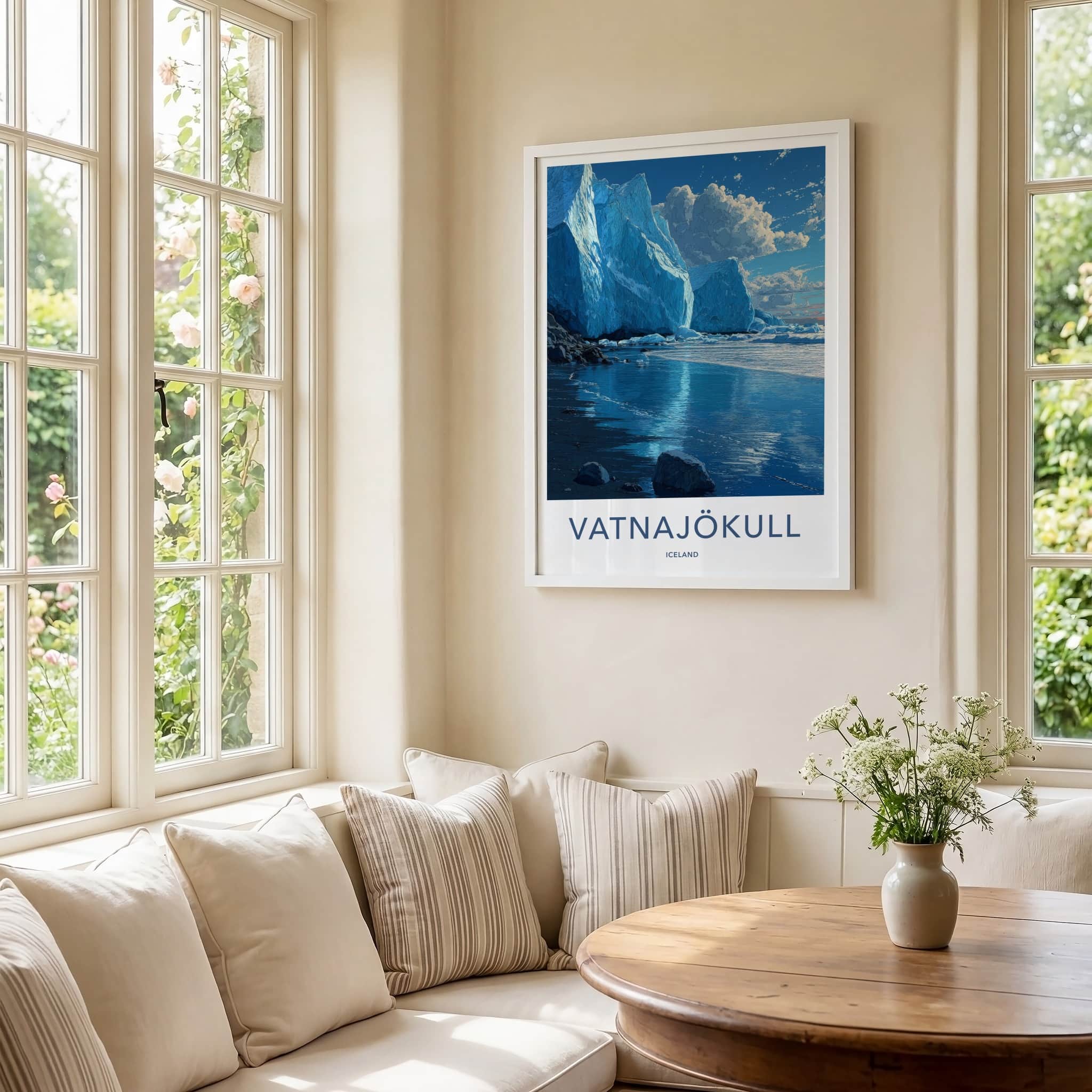 Vatnajokull Poster - Iceland Travel Art - Iceberg Lagoon Gallery Art