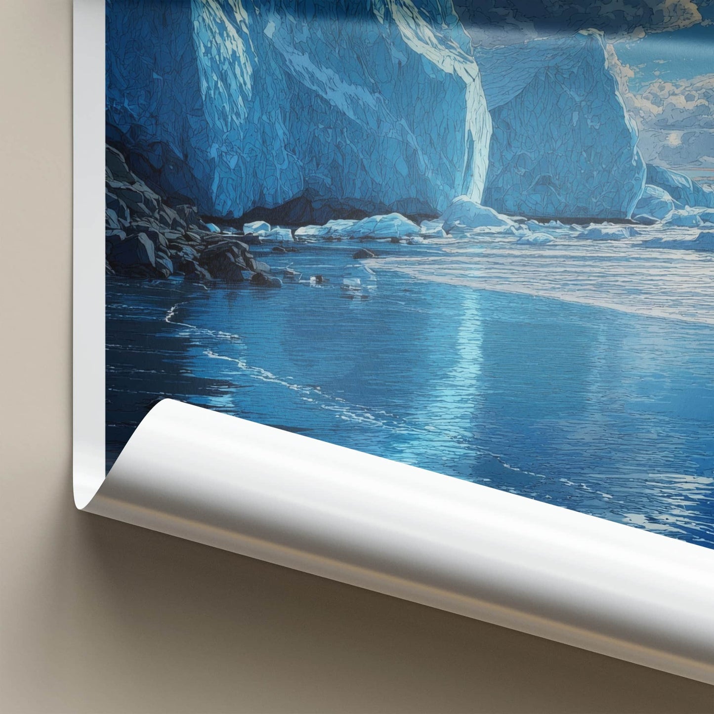 Vatnajokull Poster - Iceland Travel Art - Iceberg Lagoon Gallery Art