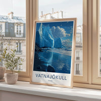 Vatnajokull Poster - Iceland Travel Art - Iceberg Lagoon Gallery Art