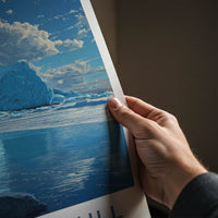 Vatnajokull Poster - Iceland Travel Art - Iceberg Lagoon Gallery Art