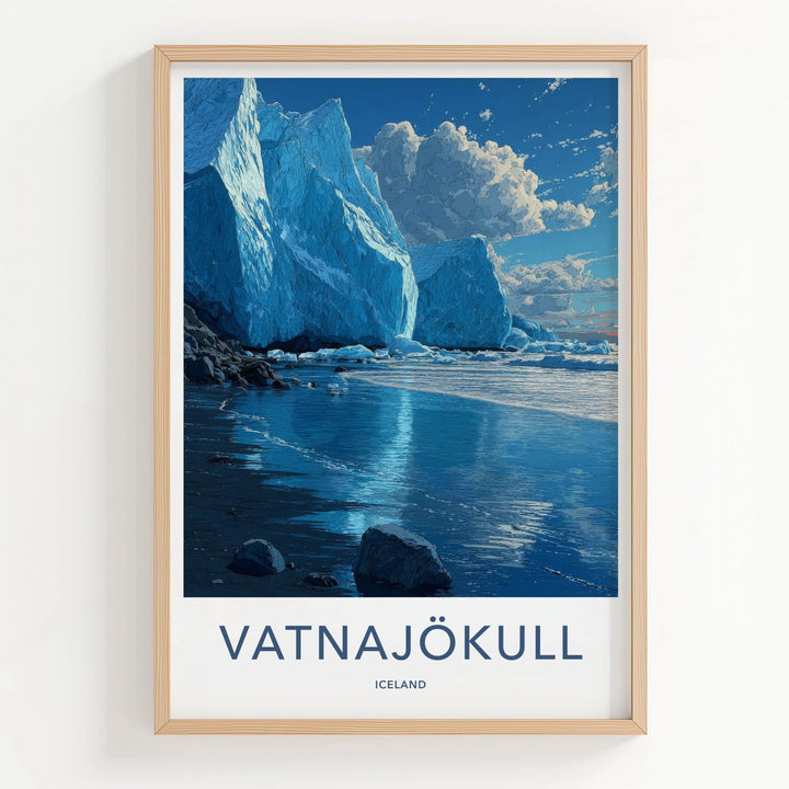 Vatnajokull Poster - Iceland Travel Art - Iceberg Lagoon Gallery Art