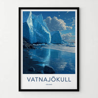Vatnajokull Poster - Iceland Travel Art - Iceberg Lagoon Gallery Art