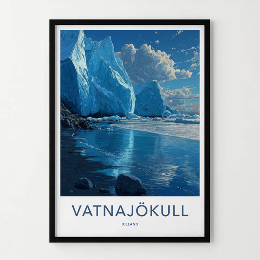 Vatnajokull Poster - Iceland Travel Art - Iceberg Lagoon Gallery Art