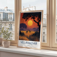 Velavadar Poster - India Art Print - Gujarat Blackbuck Golden Horizon Gift