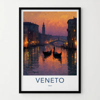 Veneto Poster - Italy Wall Art - Twilight Canal Reflections Gallery Art