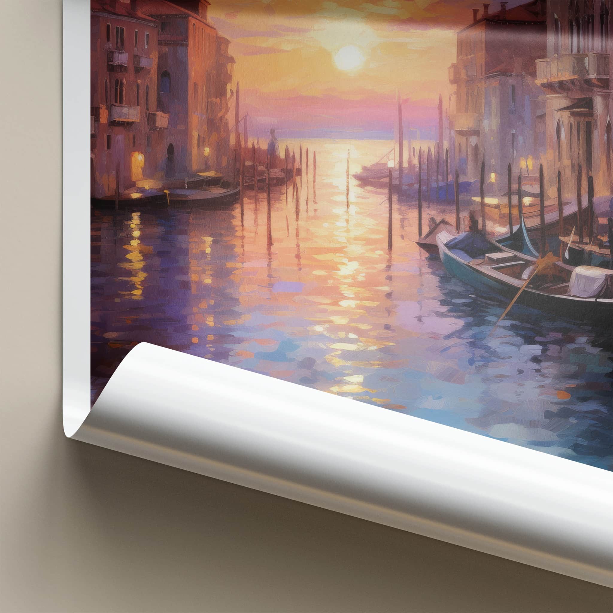 Venezia Poster - Italy Art Print - Vibrant City Sunset Home Decor