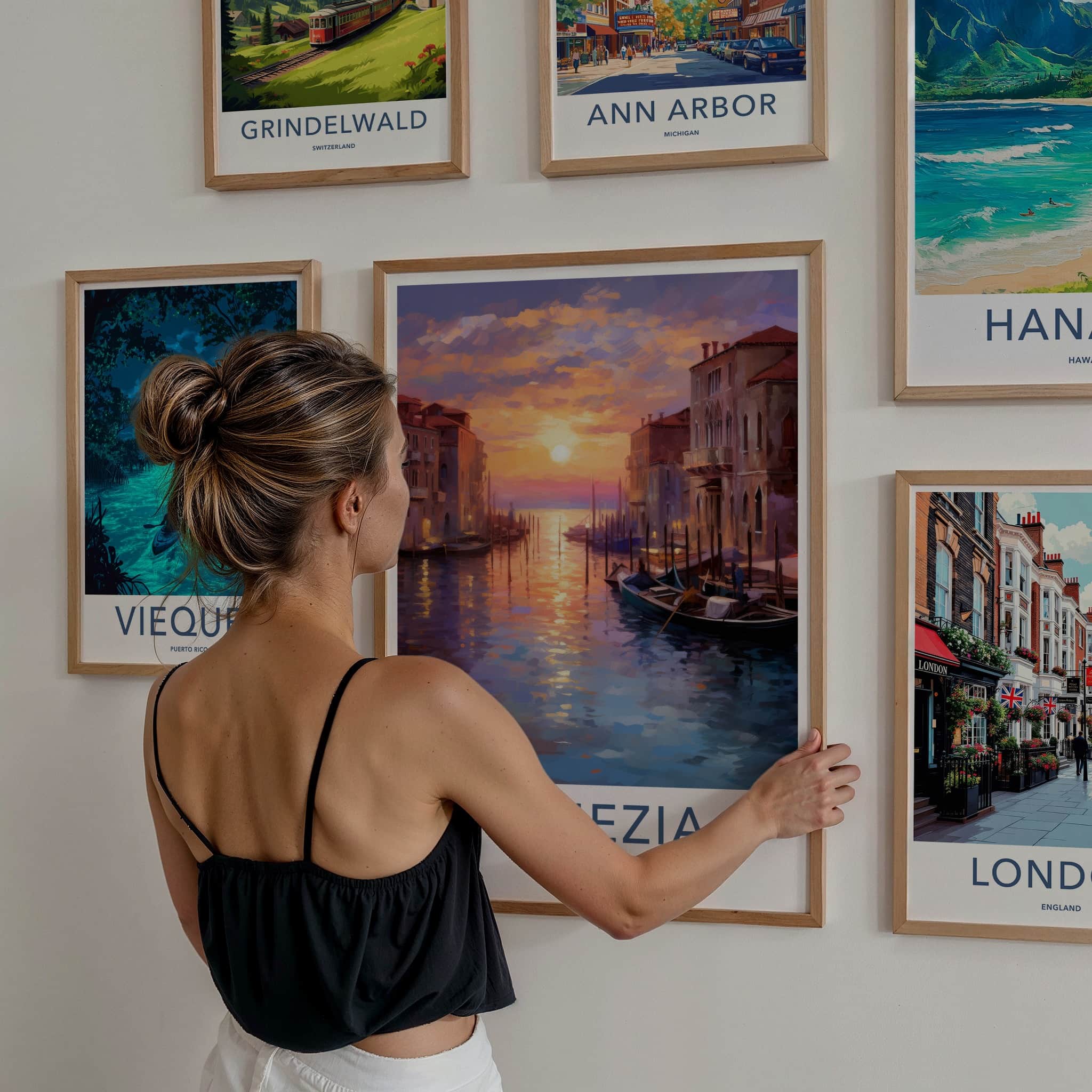 Venezia Poster - Italy Art Print - Vibrant City Sunset Home Decor
