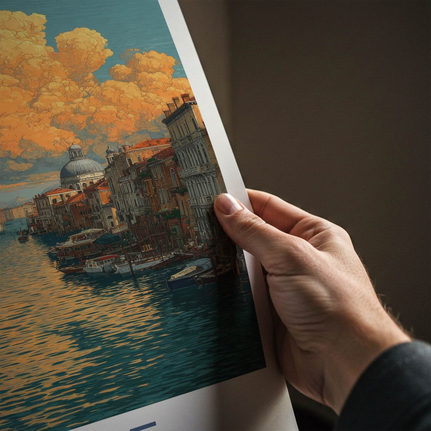 Venice Poster - Italy Art Print - Grand Canal Sunset Wall Decor