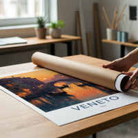 Venice Poster - Italy Framed Print - Reflecting Sunset Waters Lounge Decor