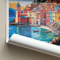 Vernazza Poster - Italy Travel Art - Colorful Coastal Village Home Decor