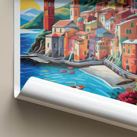 Vernazza Poster - Italy Travel Art - Vibrant Coastal Village Wall Decor