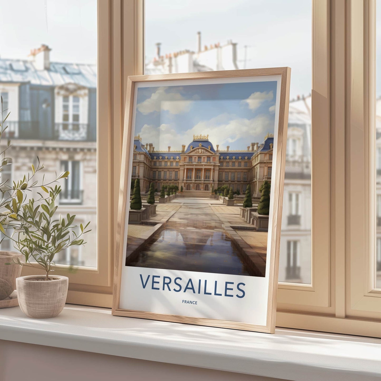 Versailles Poster - France Travel Art - Grand Palace Reflection Home Decor