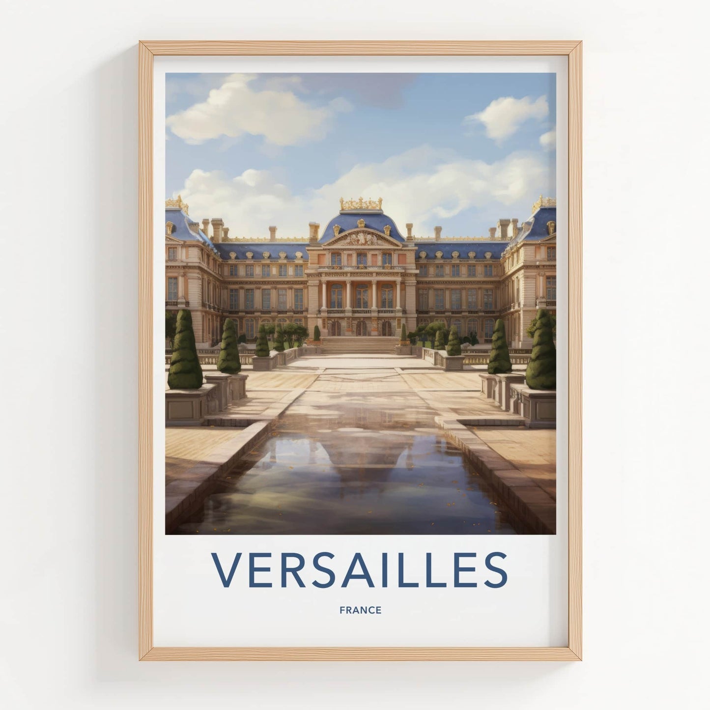 Versailles Poster - France Travel Art - Grand Palace Reflection Home Decor