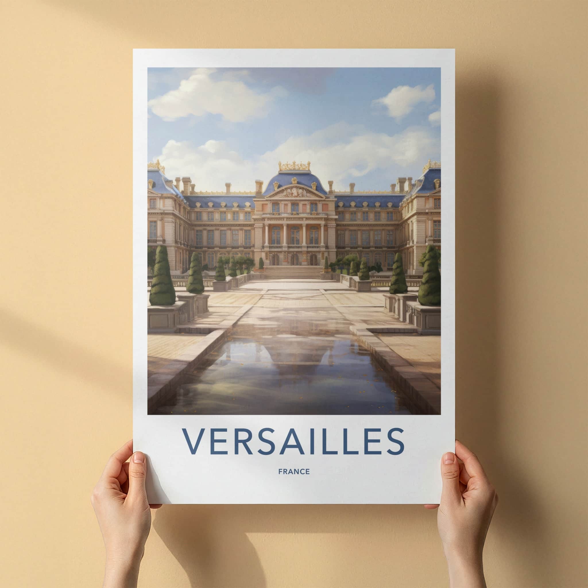 Versailles Poster - France Travel Art - Grand Palace Reflection Home Decor