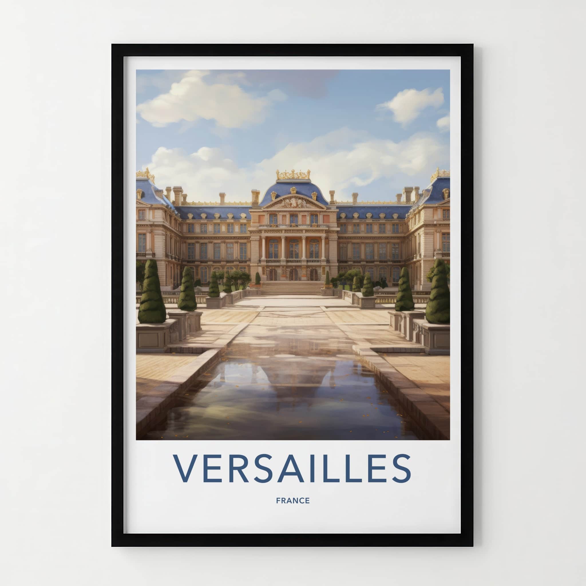Versailles Poster - France Travel Art - Grand Palace Reflection Home Decor