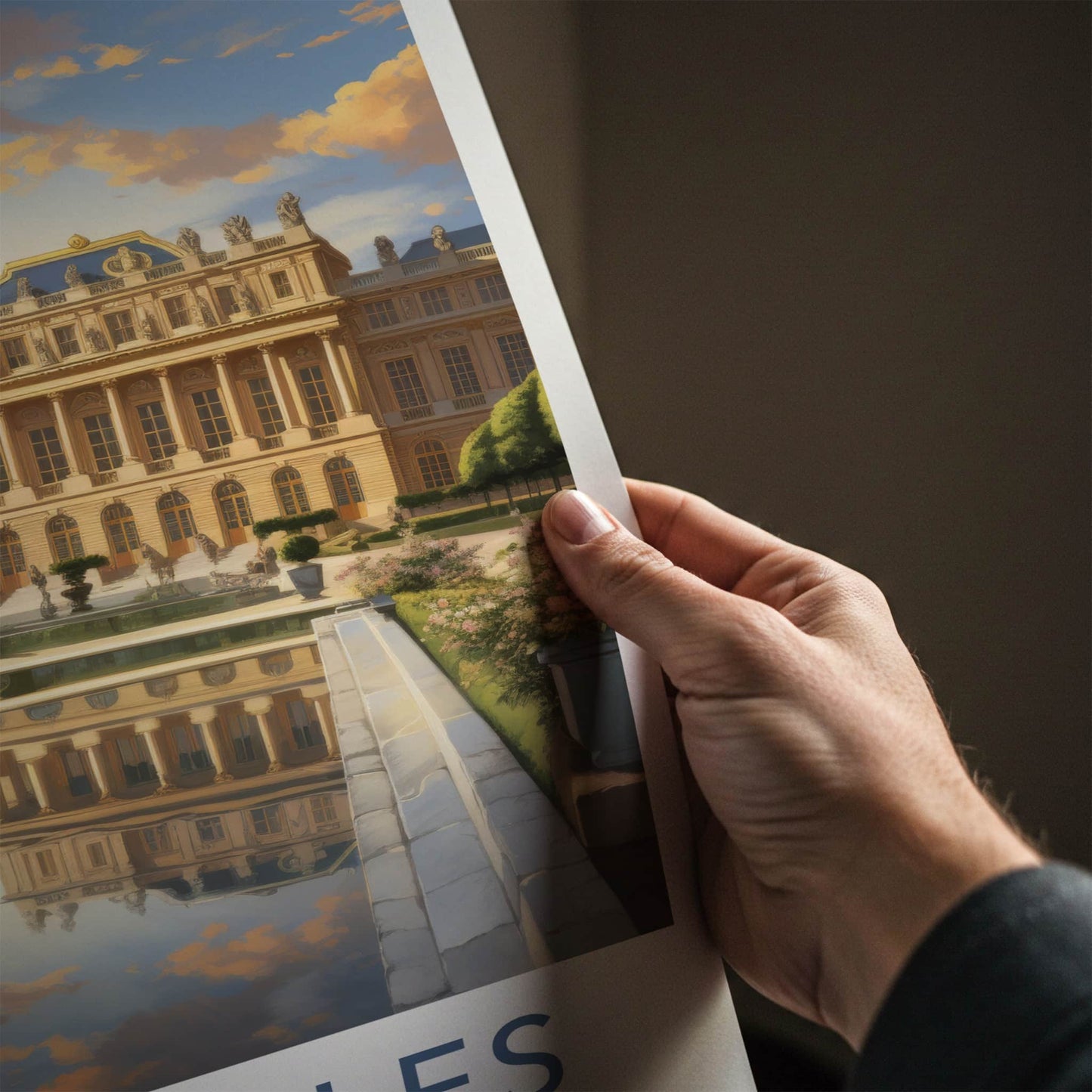 Versailles Poster - France Travel Art - Grand Palace Sunset Home Decor