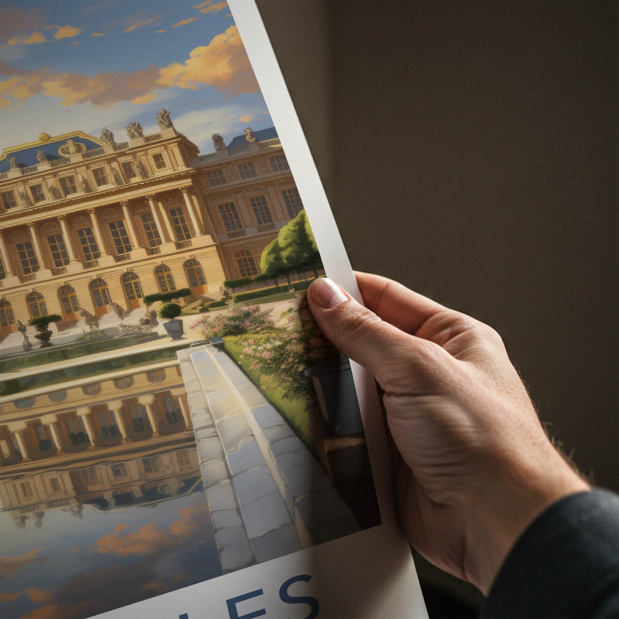 Versailles Poster - France Travel Art - Grand Palace Sunset Home Decor